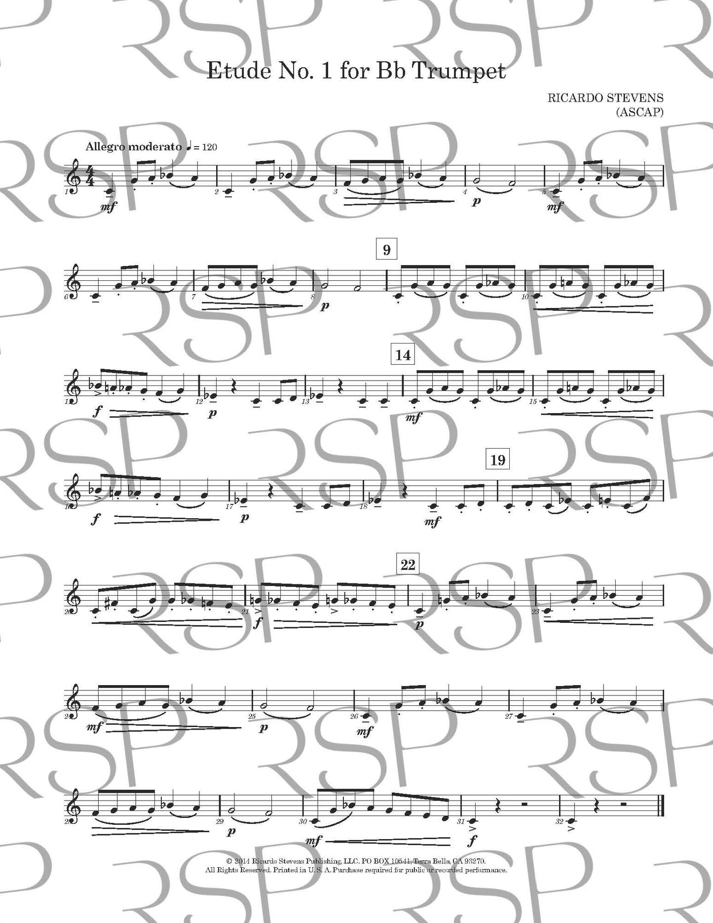 Etude No. 1 for Bb Trumpet