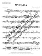Sheet music for 'Mystaria' by Ricardo Stevens with copyright and usage notice for Euphonium.