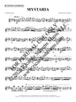 Sheet music for tenor saxophone with decorative text overlay by Ricardo Stevens